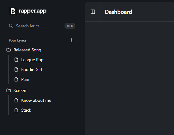 Rapper App - Collaborative lyrics editor
